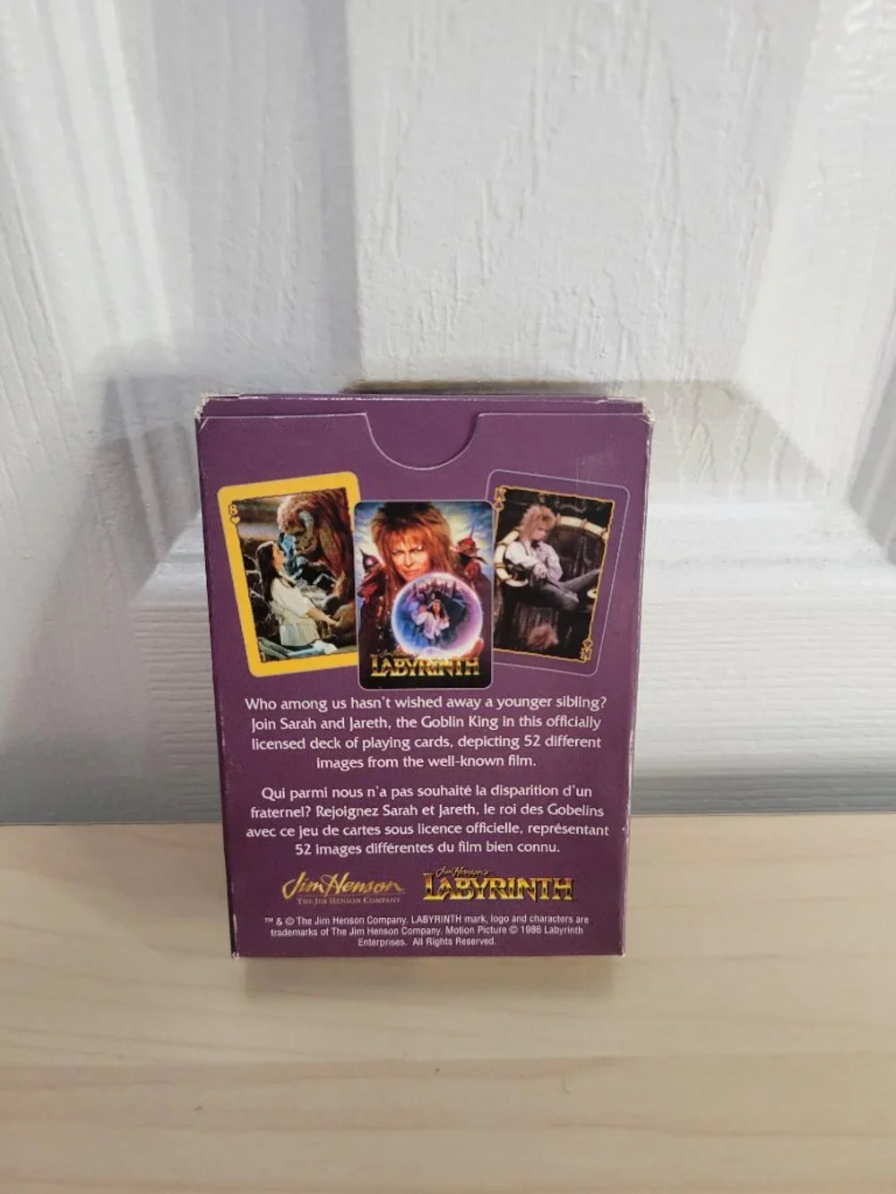 Jim Henson's LABYRINTH Movie Playing Cards Deck EUC David Bowie Jareth 80's